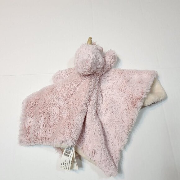 Kellytoy Sleeping unicorn pink plush lovey security blanket rattle toy - Picture 2 of 8